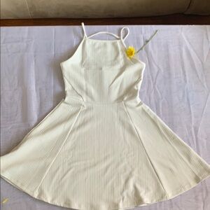 Elegant Cream Sleeveless Dress
